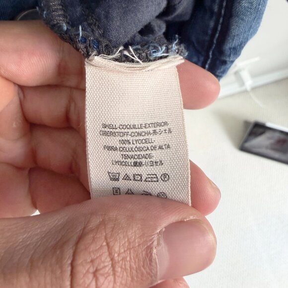 Free People Denim Long Sleeve Jumpsuit 6 - Picture 3 of 3